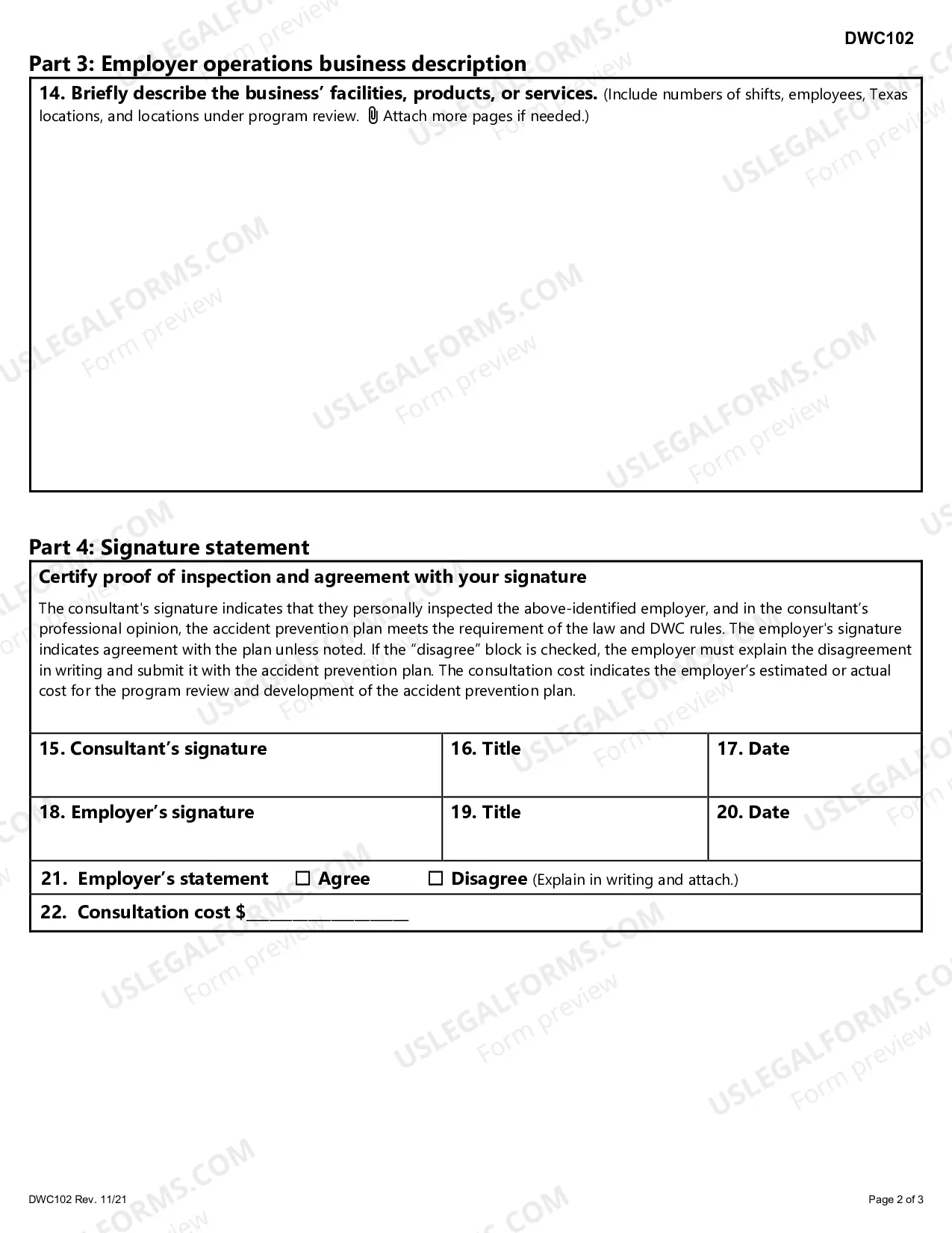 Preview Accident Prevention Plan Cover Sheet