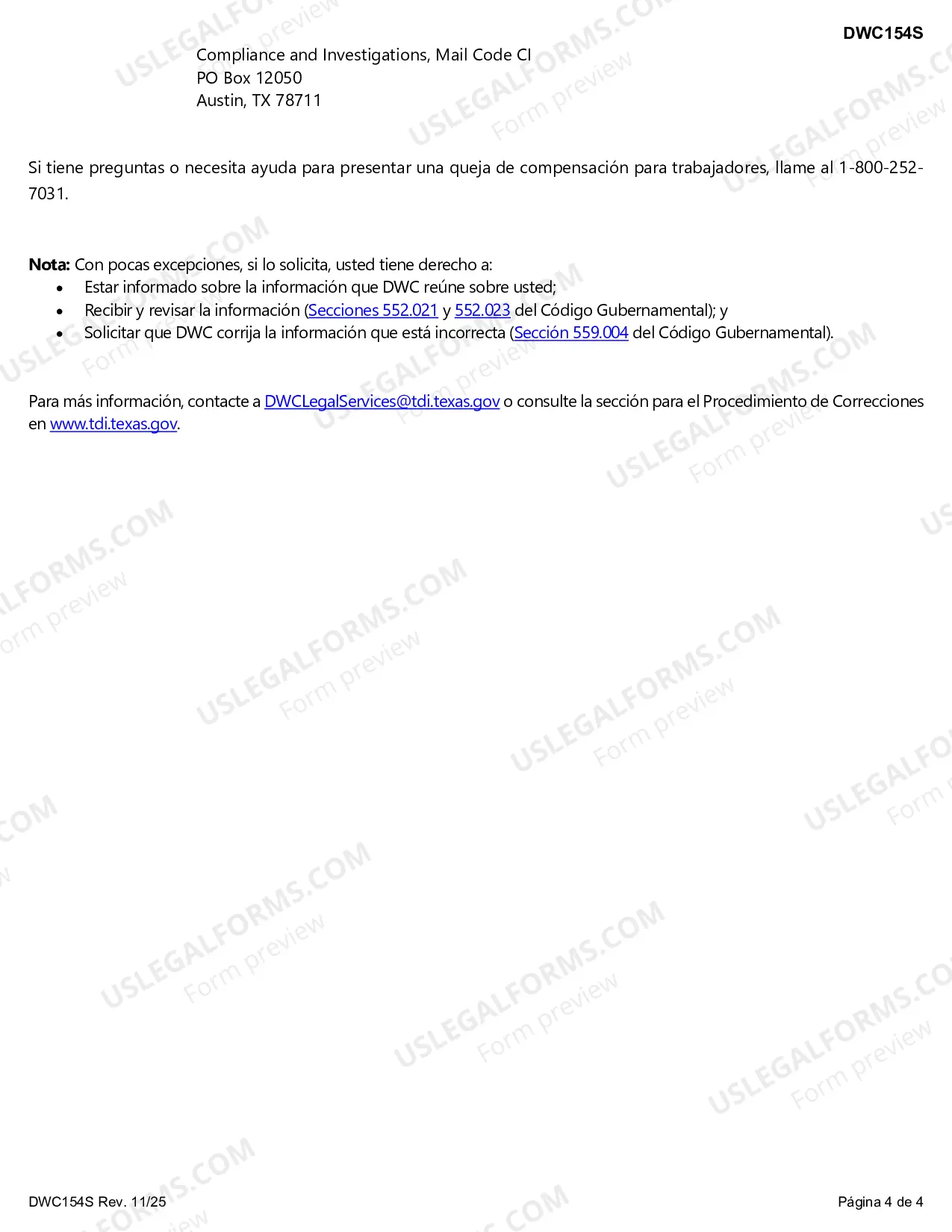 Preview Quejas de Compensacion para Trabajadores