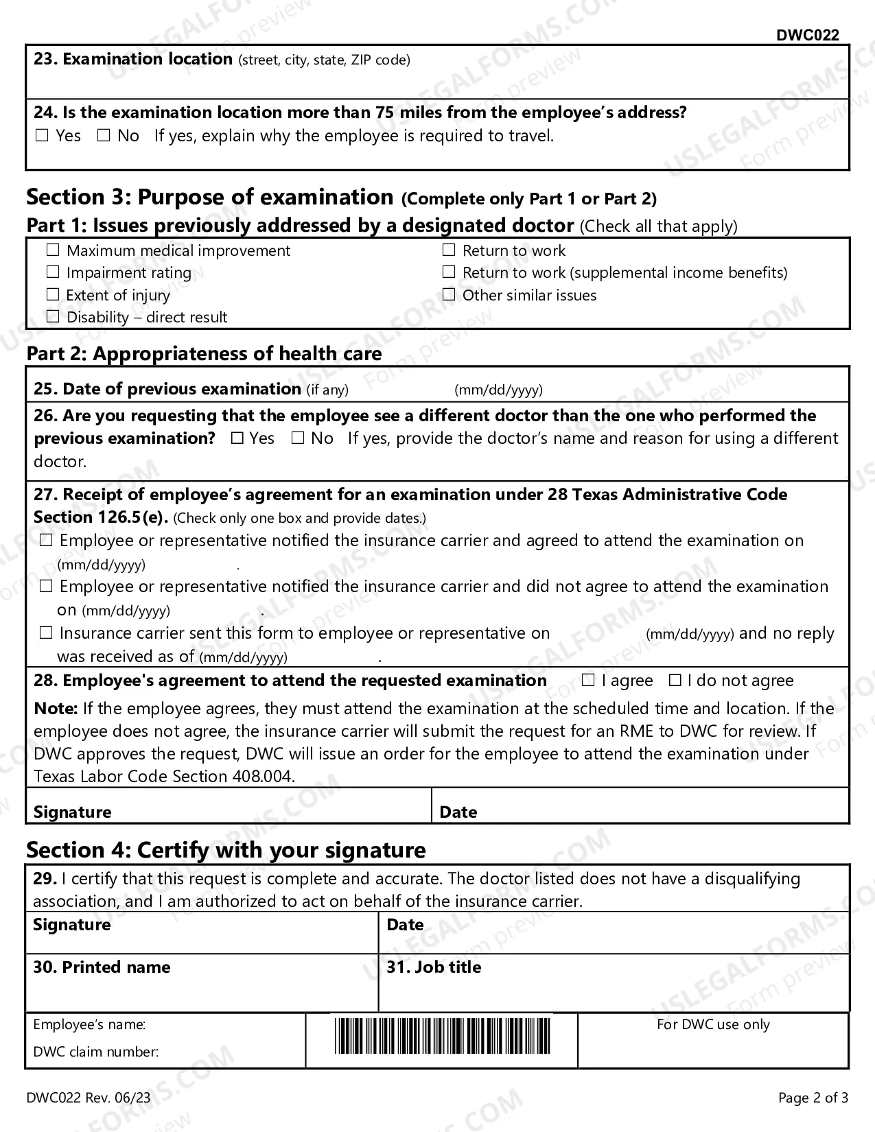 Preview Required Medical Examination Notice Or Request For Order