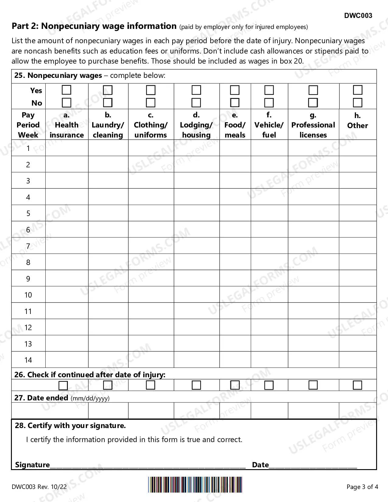 Preview Employers Wage Statement