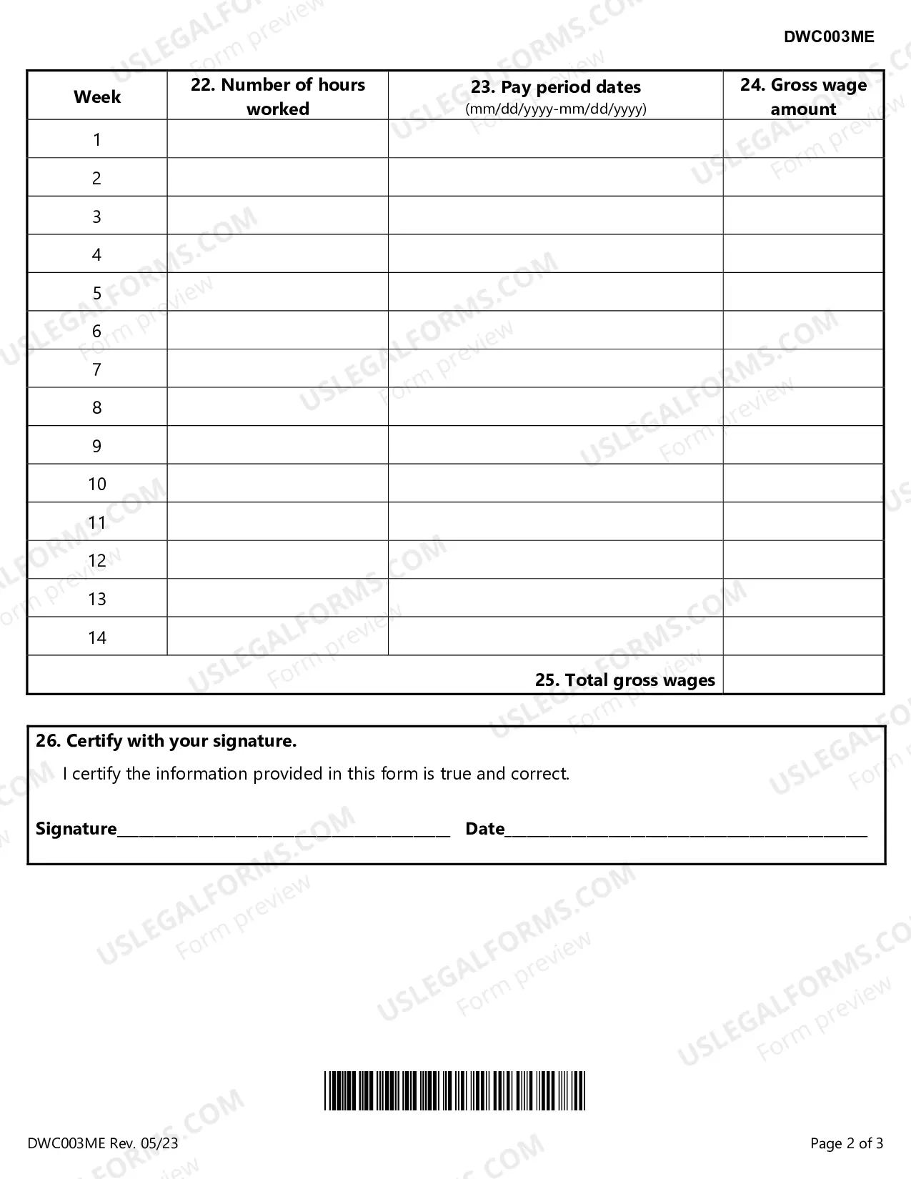 Preview Employees Multiple Employment Wage Statement