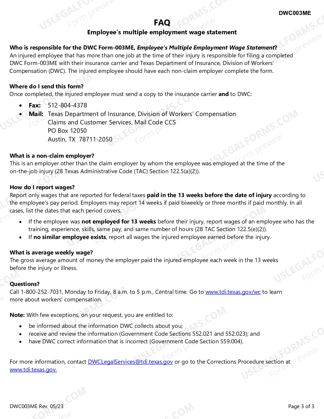Preview Employees Multiple Employment Wage Statement