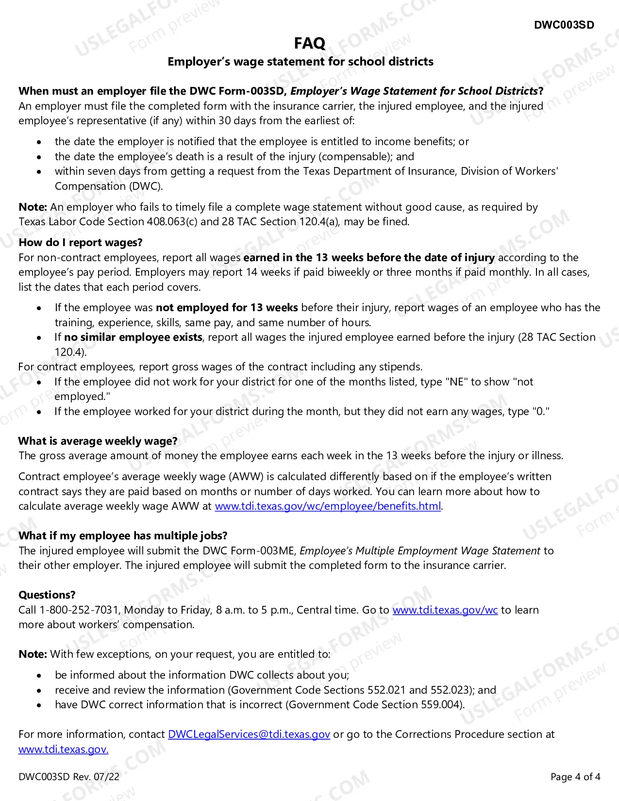 Preview Employers Wage Statement For School Districts