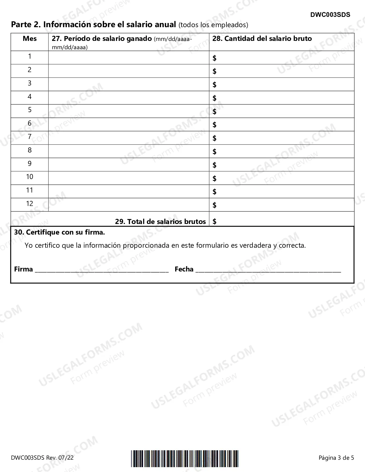 Preview Employers Wage Statement For School Districts (Spanish)