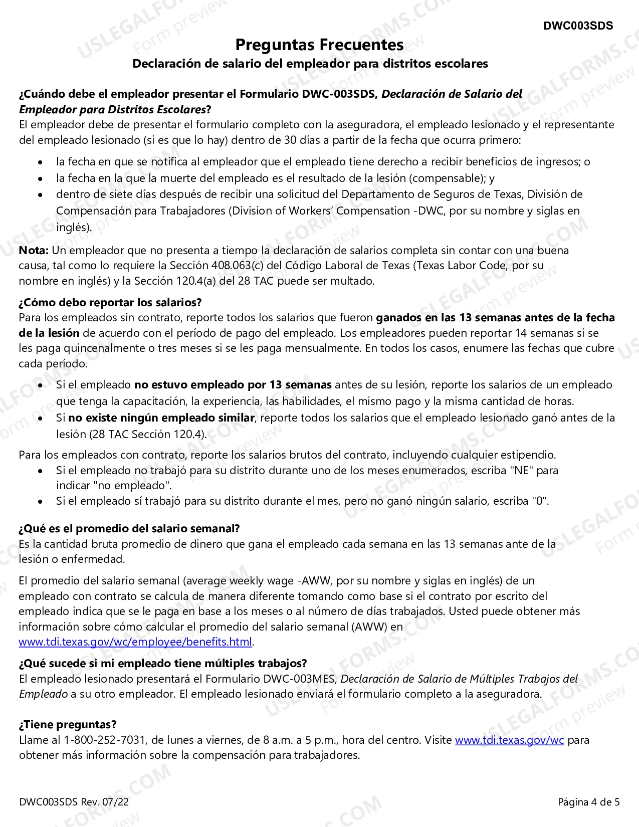 Preview Employers Wage Statement For School Districts (Spanish)