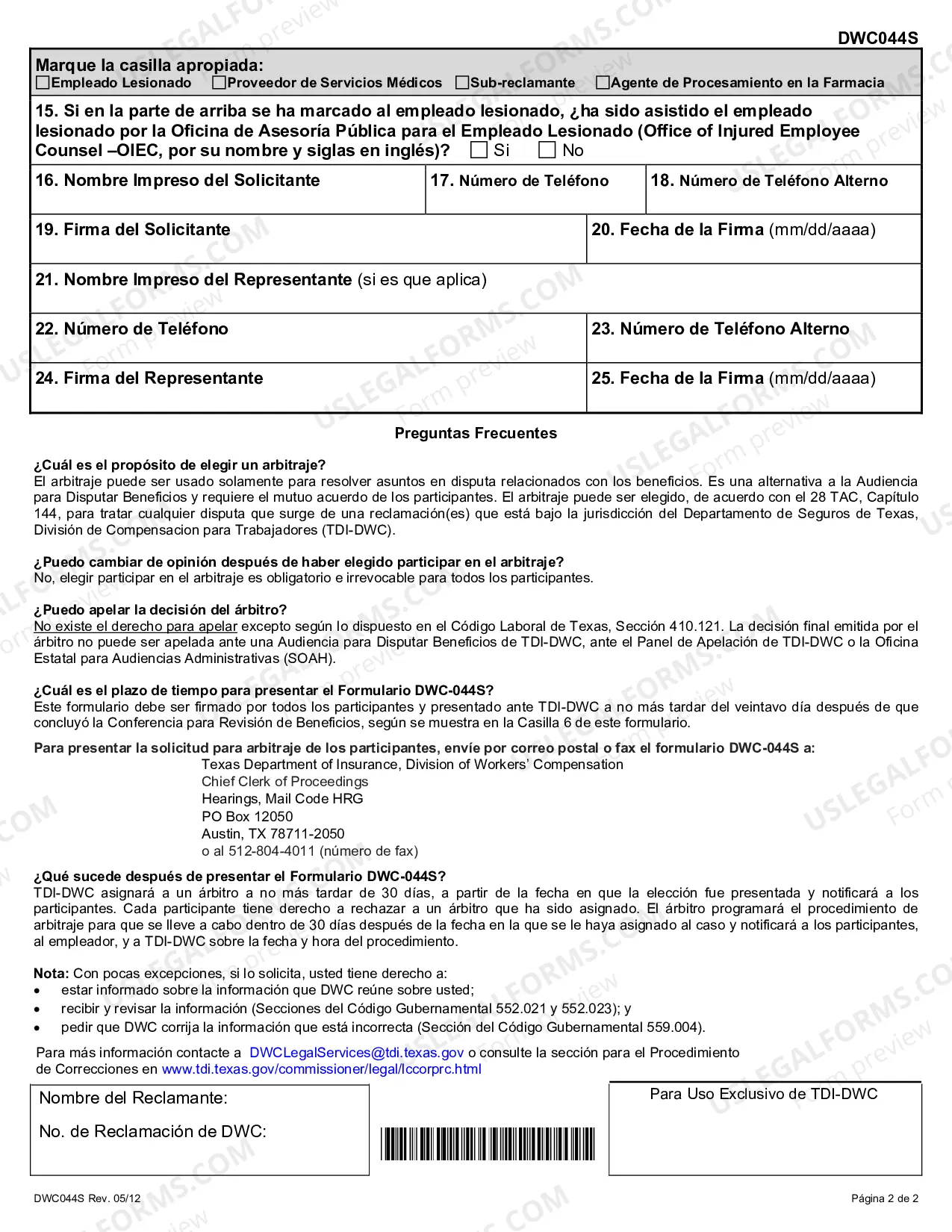 Preview Eleccion para Participar en un Arbitraje