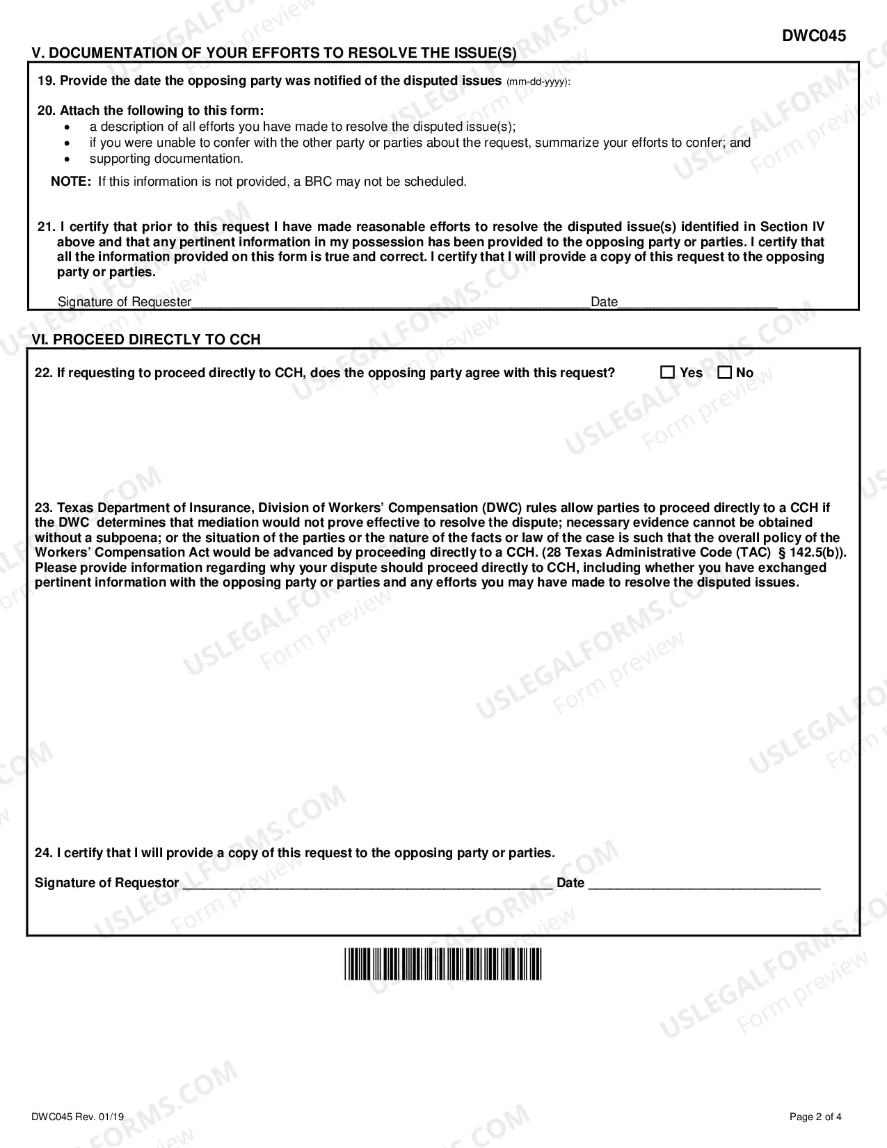 Preview Request To Schedule, Reschedule, Or Cancel A Benefit Review Conference (BRC)