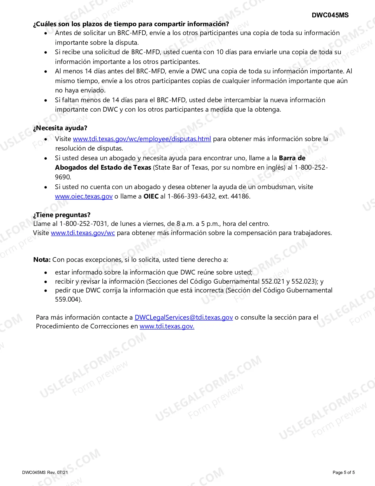Preview Request To Schedule, Reschedule, Or Cancel A Benefit Review Conference To Appeal A Medical Fee Dispute Decision