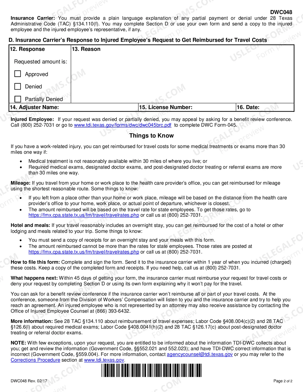 Preview Request To Get Reimbursed For Travel Costs