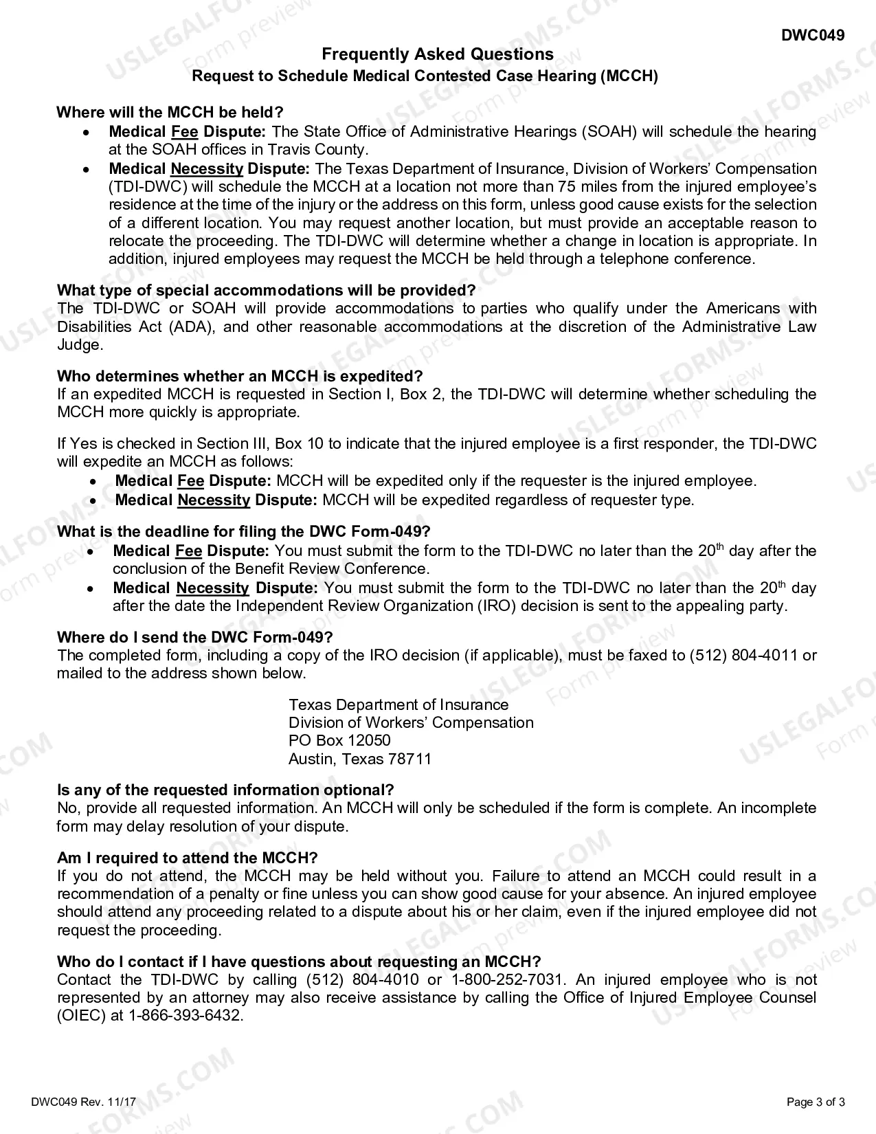 Preview Request To Schedule A Medical Contested Case Hearing