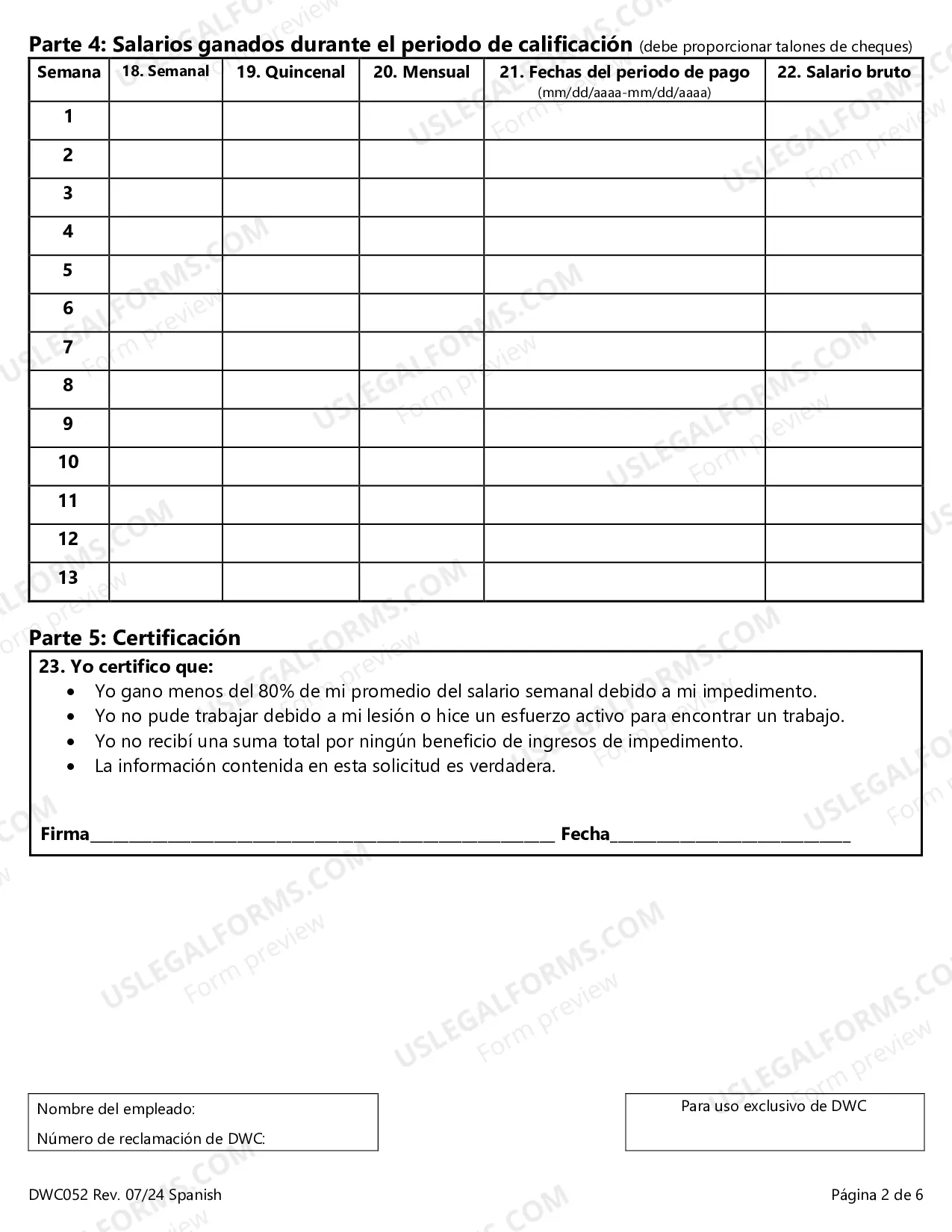 Preview Application For Supplemental Income Beneifts (Spanish)