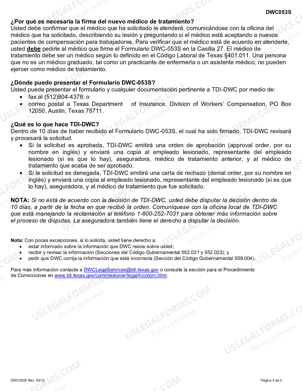 Preview Employees Request To Change Treating Doctors (Non Network) (Spanish)