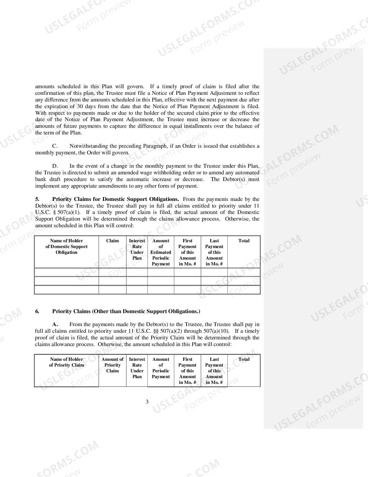 Preview Uniform Plan And Motion For Valuation of Collateral (Chapter 13)