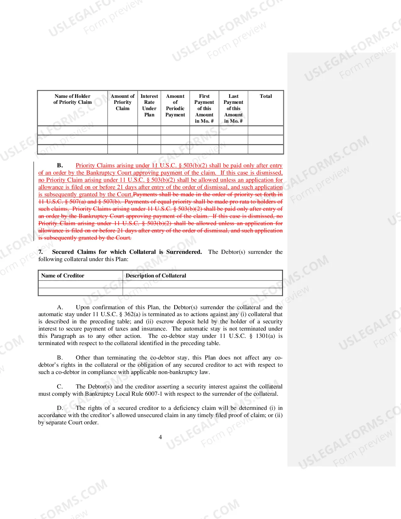 Preview Uniform Plan And Motion For Valuation of Collateral (Chapter 13)