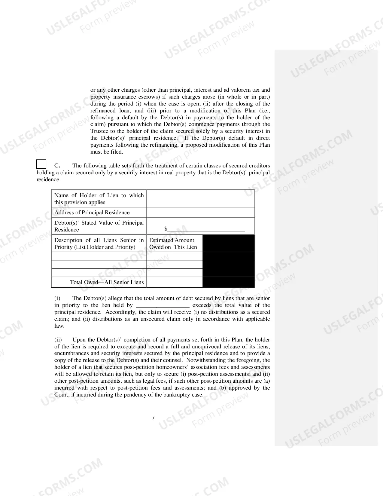 Preview Uniform Plan And Motion For Valuation of Collateral (Chapter 13)