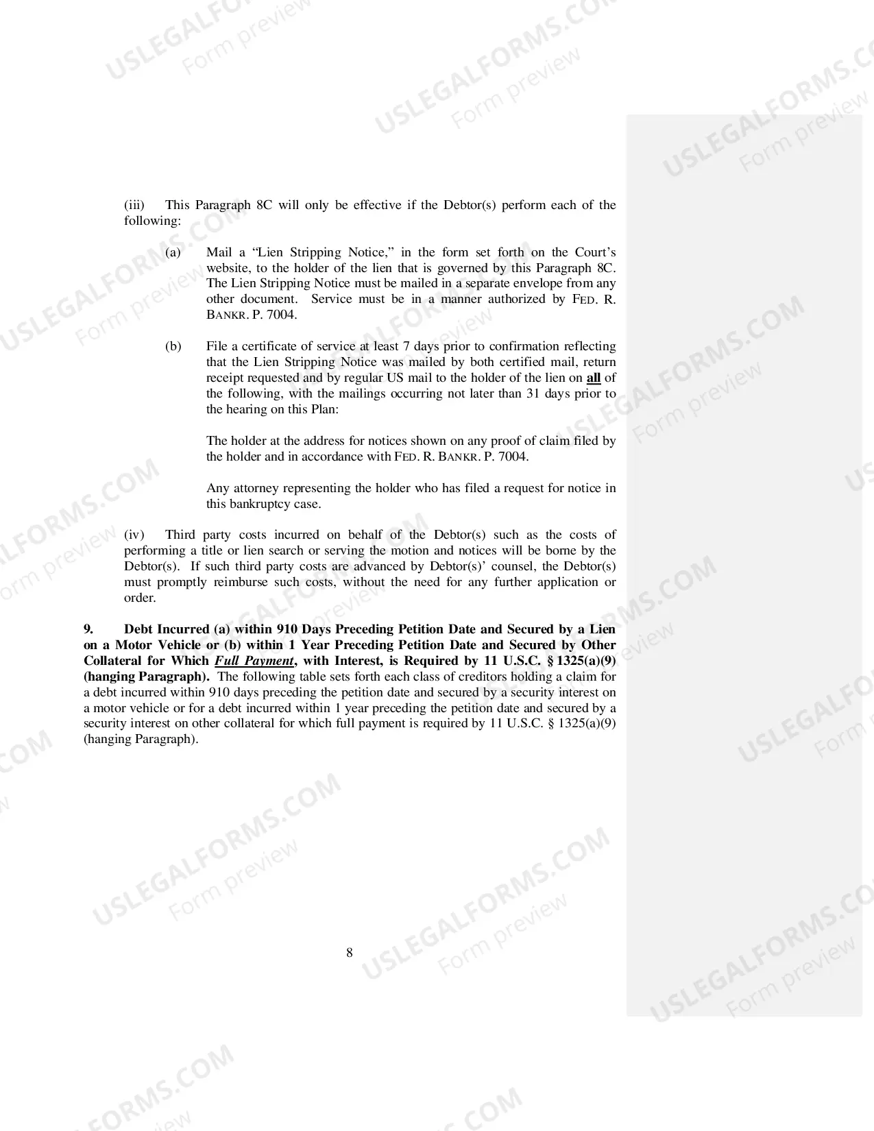 Preview Uniform Plan And Motion For Valuation of Collateral (Chapter 13)