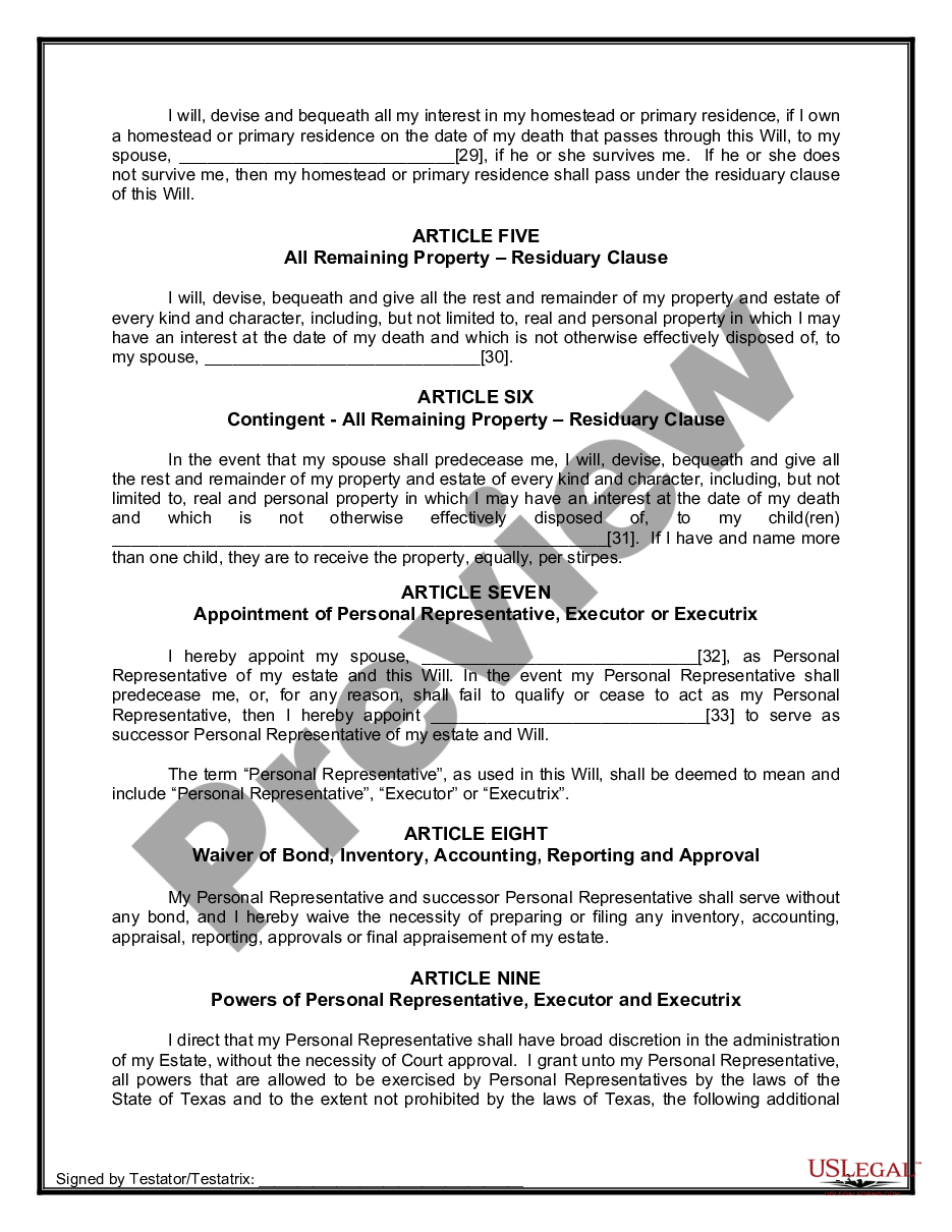 page 8 Mutual Wills Package with Last Wills and Testaments for Married Couple with Adult Children preview