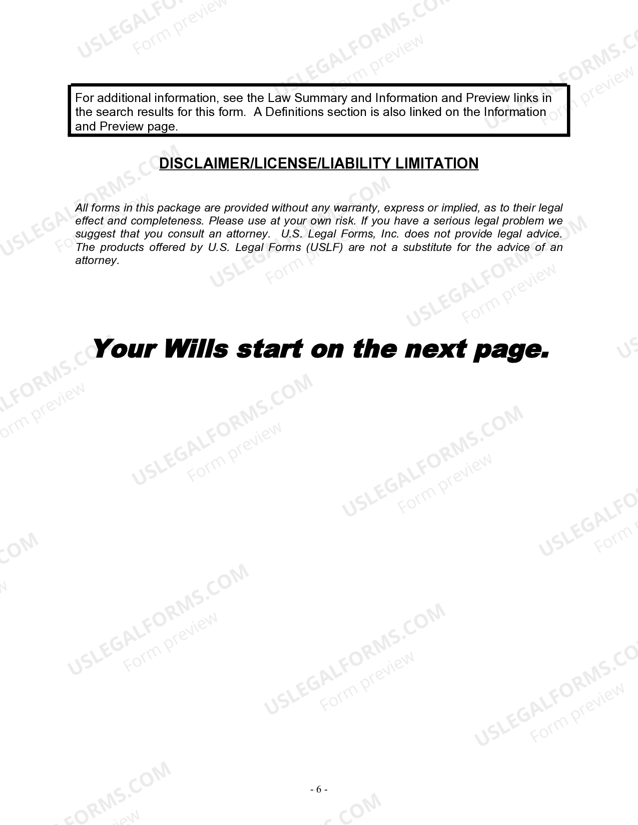 Texas Mutual Wills package with Last Wills and Testaments for Married Couple with No Children ...