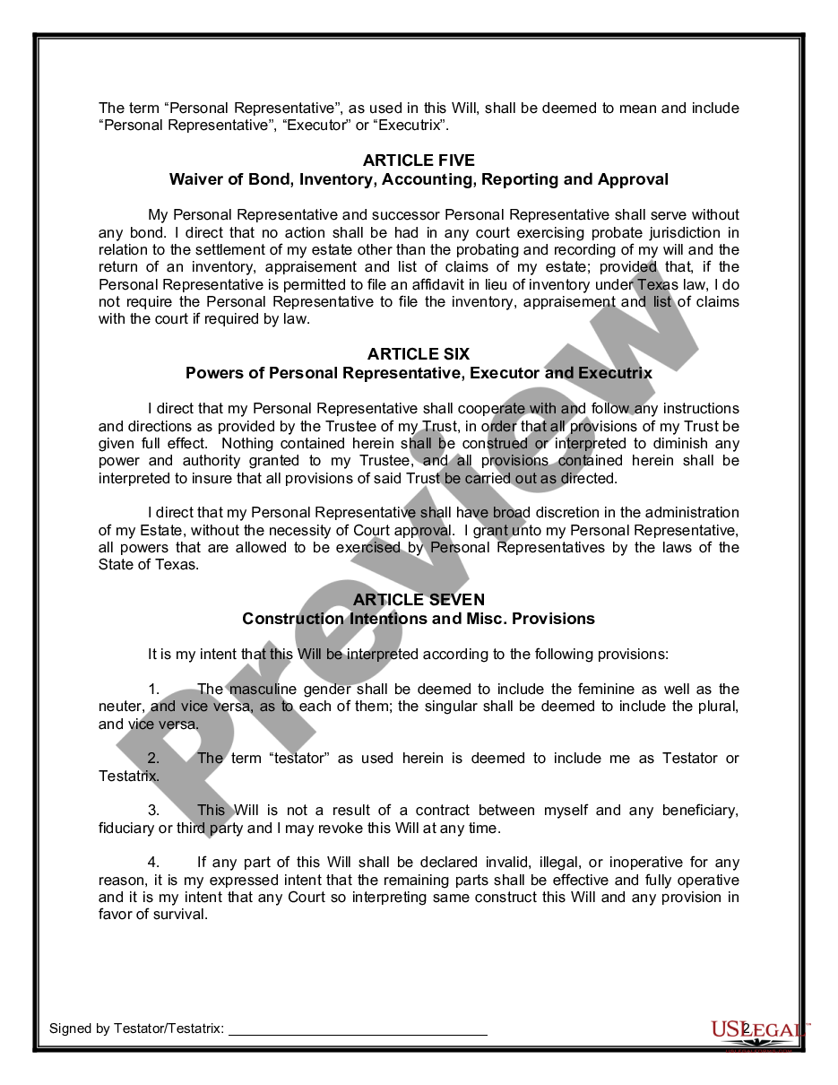 last will and testament template microsoft word texas