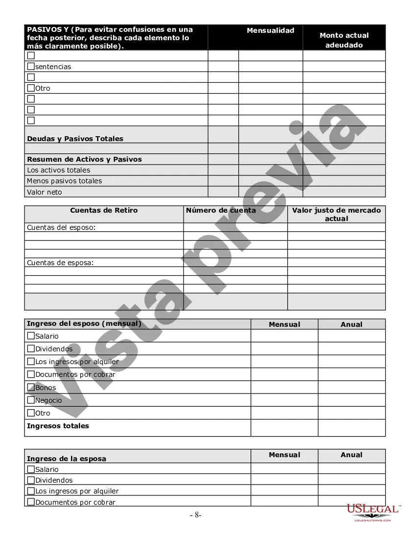 Preview Cuestionario y hojas de trabajo de planificación patrimonial