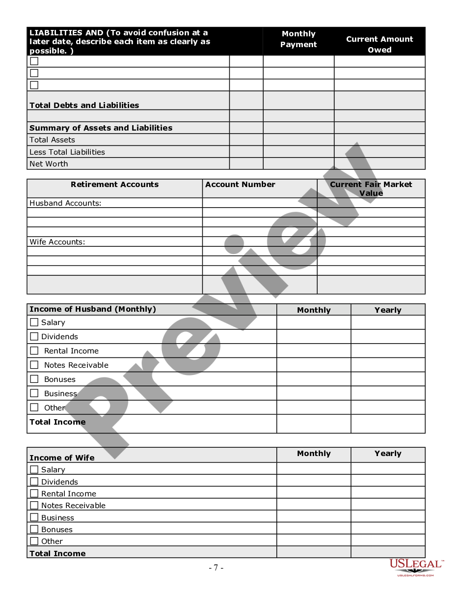 page 6 Estate Planning Questionnaire and Worksheets preview
