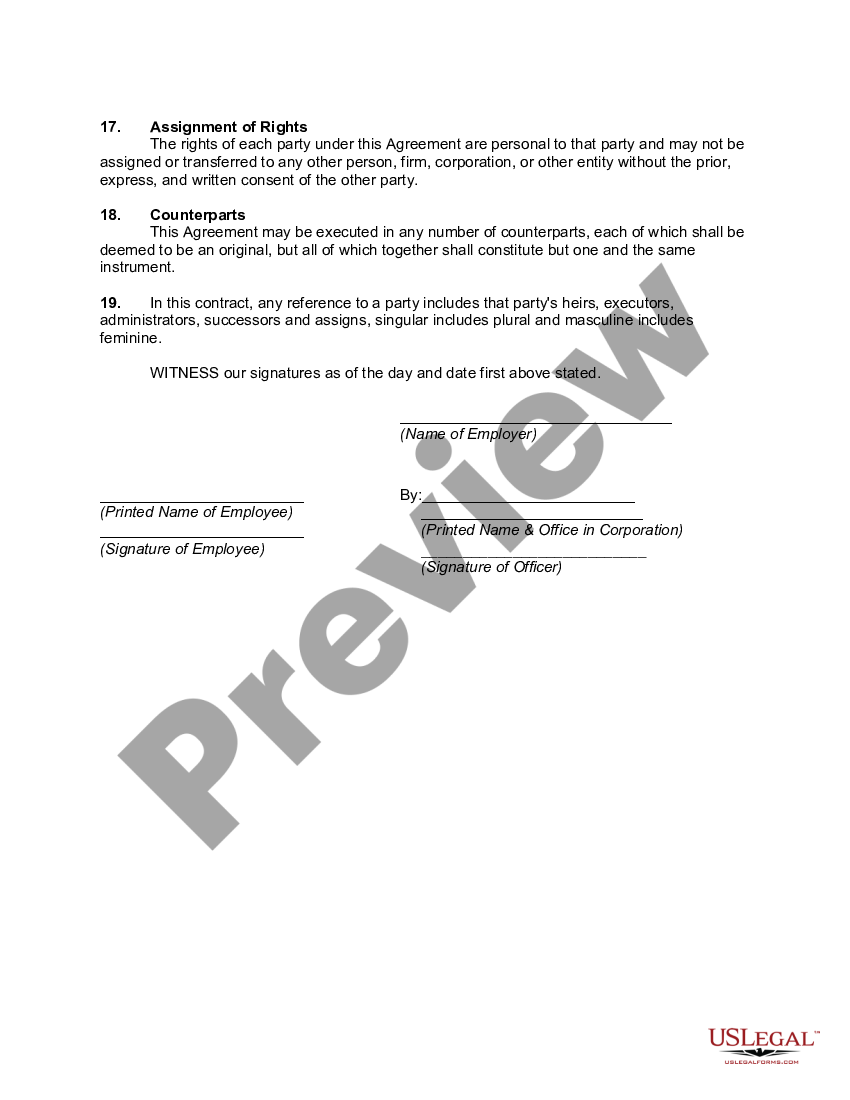 At Will Employment Agreement - At Will Employment | US Legal Forms