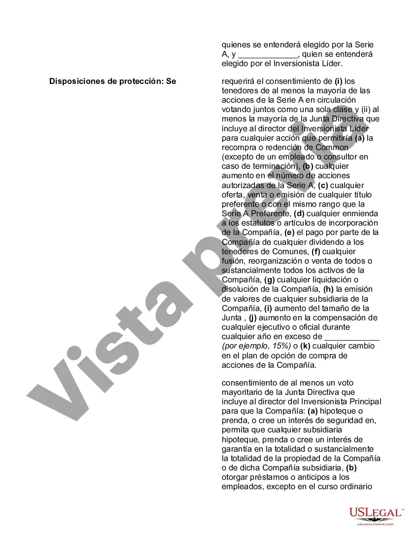 Preview Hoja de términos de inversión ángel