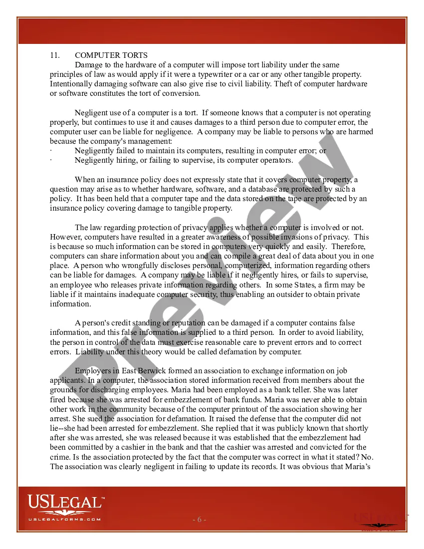 Get USLegal Law Pamphlet on Torts Preview USLegal Law Pamphlet on Torts