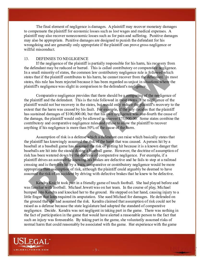 Get USLegal Law Pamphlet on Torts Preview USLegal Law Pamphlet on Torts