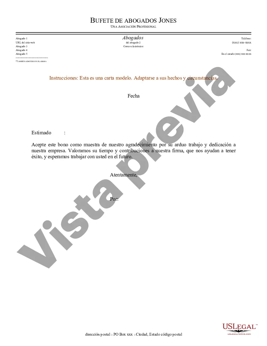 Preview Ejemplo de carta de bonificación