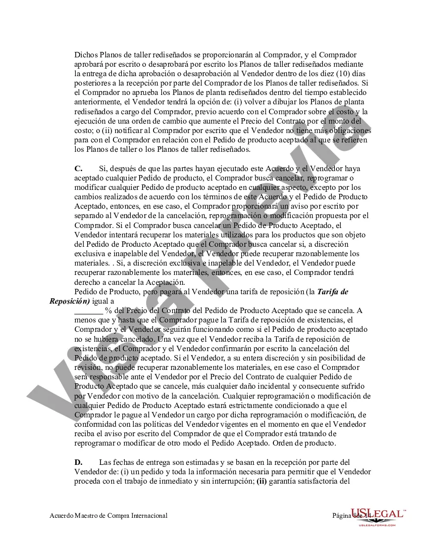 Preview Acuerdo Maestro de Compra Internacional