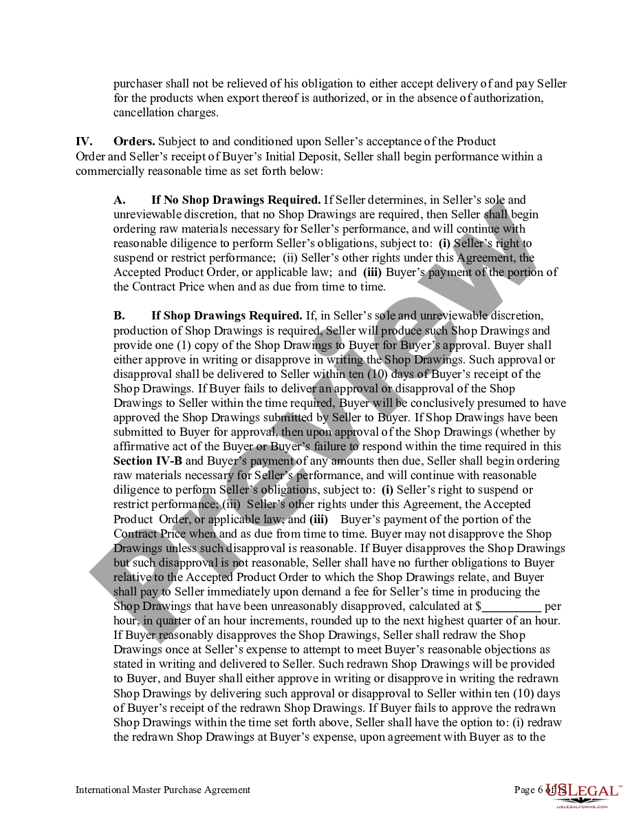 page 5 International Master Purchase Agreement preview