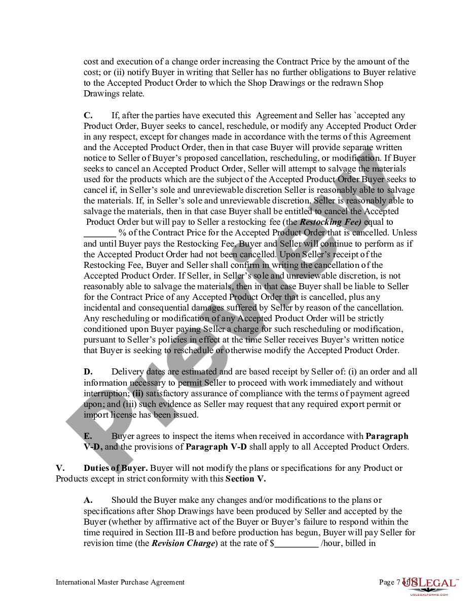 page 6 International Master Purchase Agreement preview