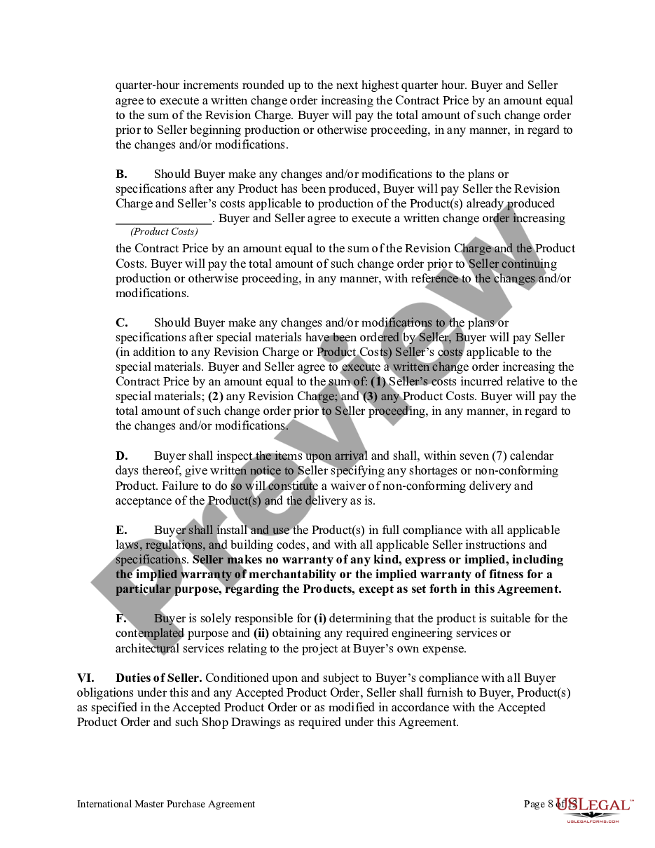 page 7 International Master Purchase Agreement preview
