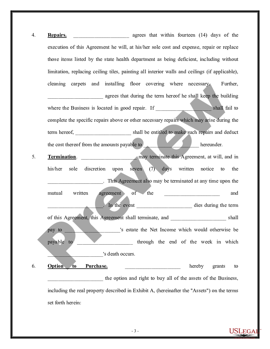 page 2 Management Agreement and Option to Purchase and Own preview
