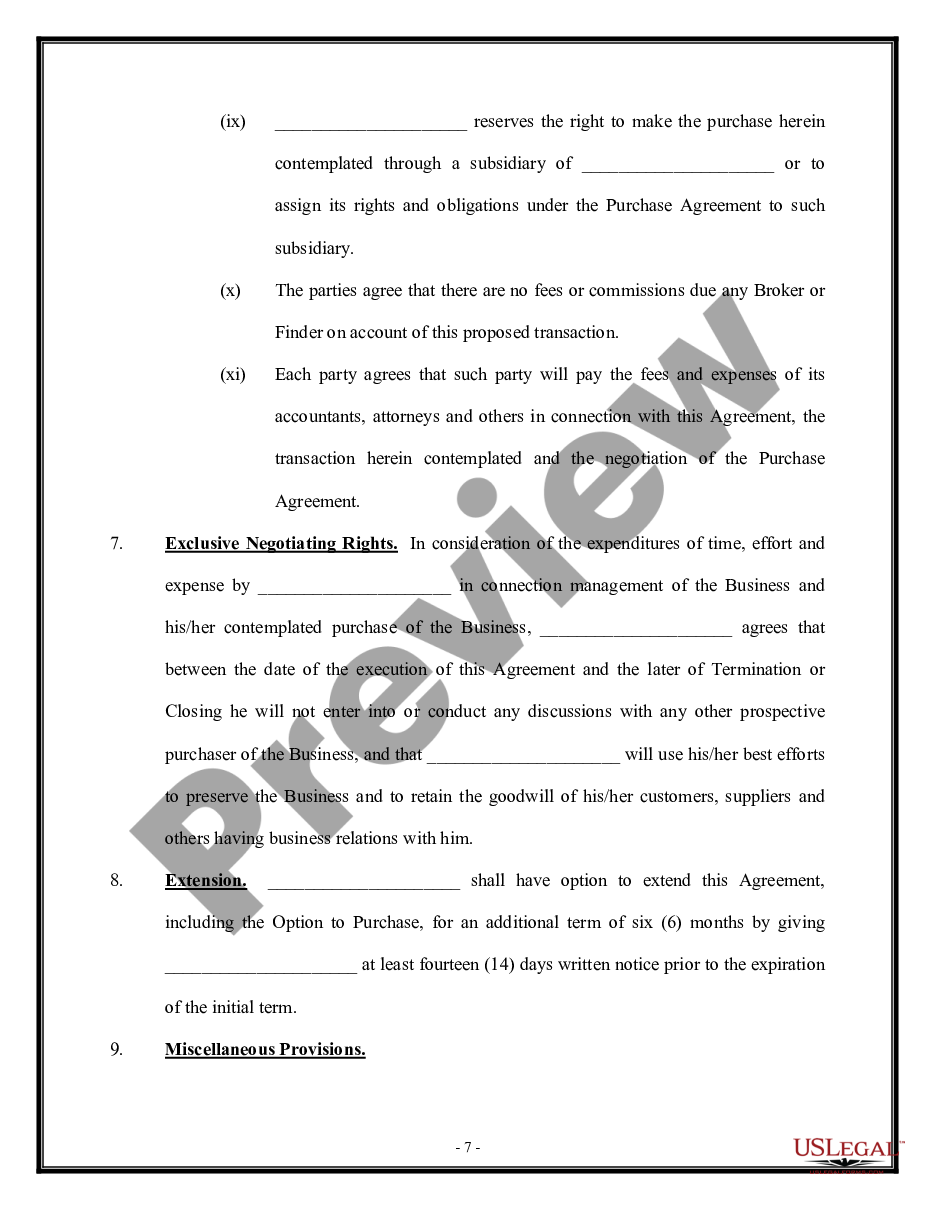 page 6 Management Agreement and Option to Purchase and Own preview