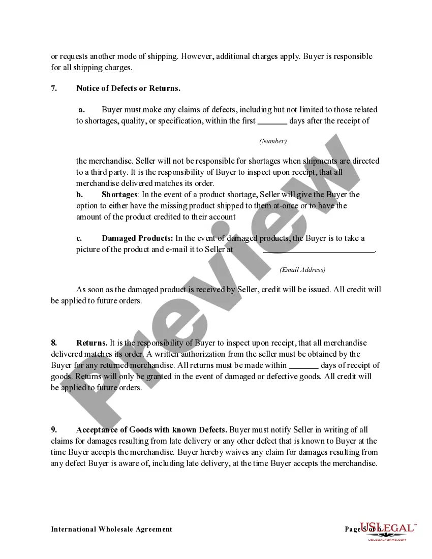 Get International Wholesale Agreement (Online Seller) Preview International Wholesale Agreement (Online Seller)
