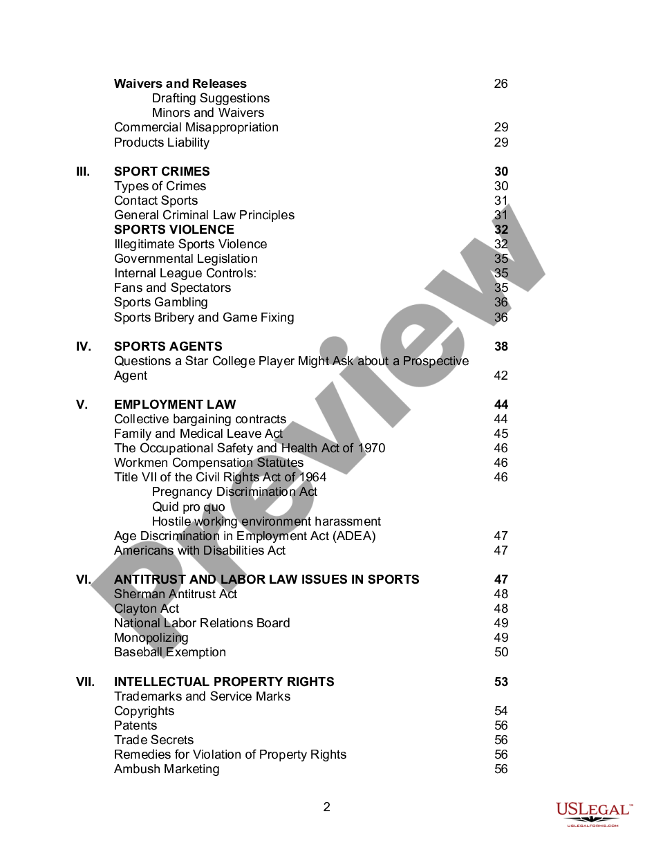 page 3 The Sports Law Handbook preview