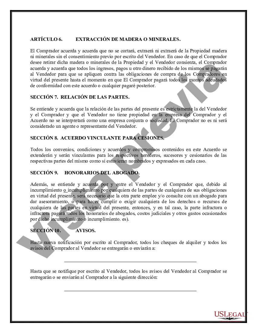 Preview Contrato de Arrendamiento y Compra Obligatoria de Bienes Inmuebles - Cláusula específica de ejecución
