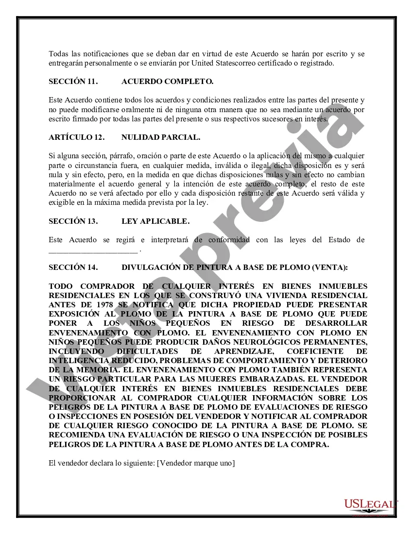 Preview Contrato de Arrendamiento y Compra Obligatoria de Bienes Inmuebles - Cláusula específica de ejecución