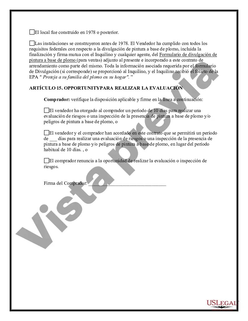 Preview Contrato de Arrendamiento y Compra Obligatoria de Bienes Inmuebles - Cláusula específica de ejecución
