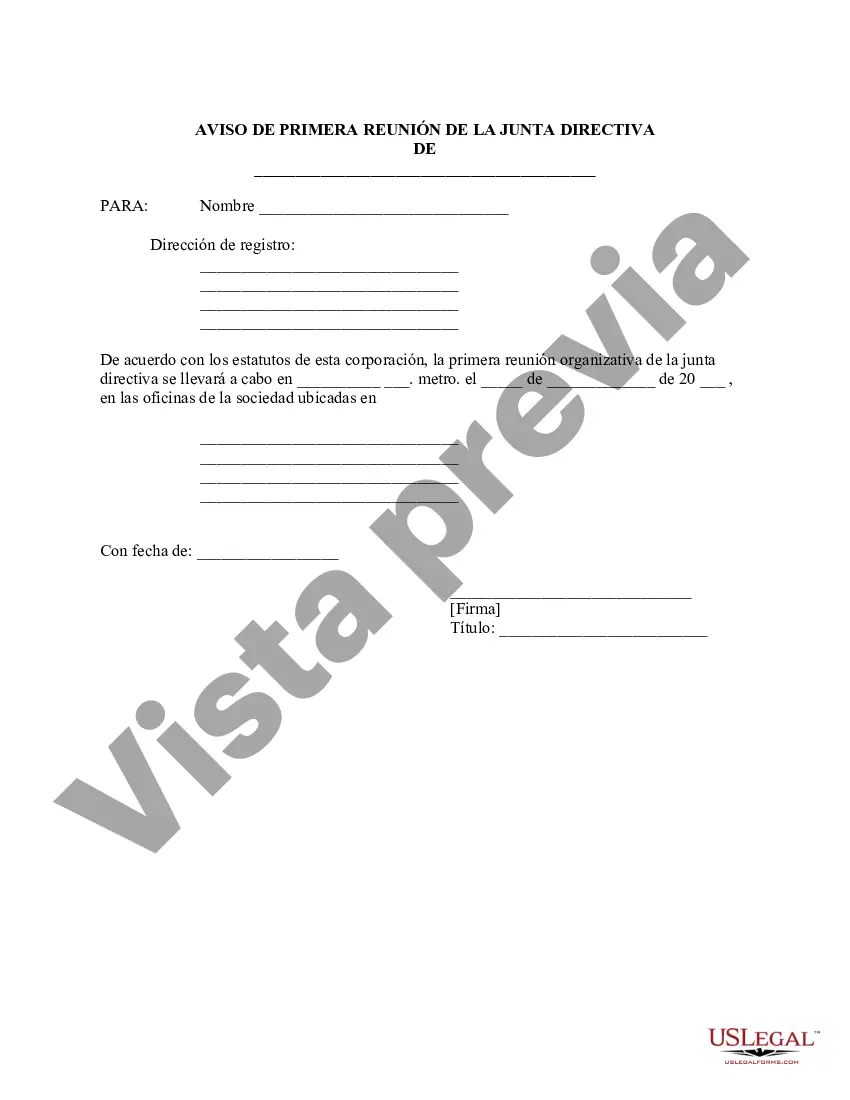 Preview Convocatoria Primera Reunión de Directorio - Resoluciones Corporativas