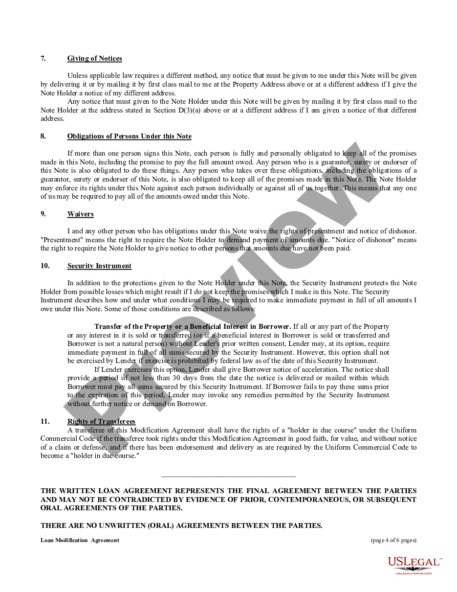 page 3 Change or Modification Agreement of Deed of Trust preview