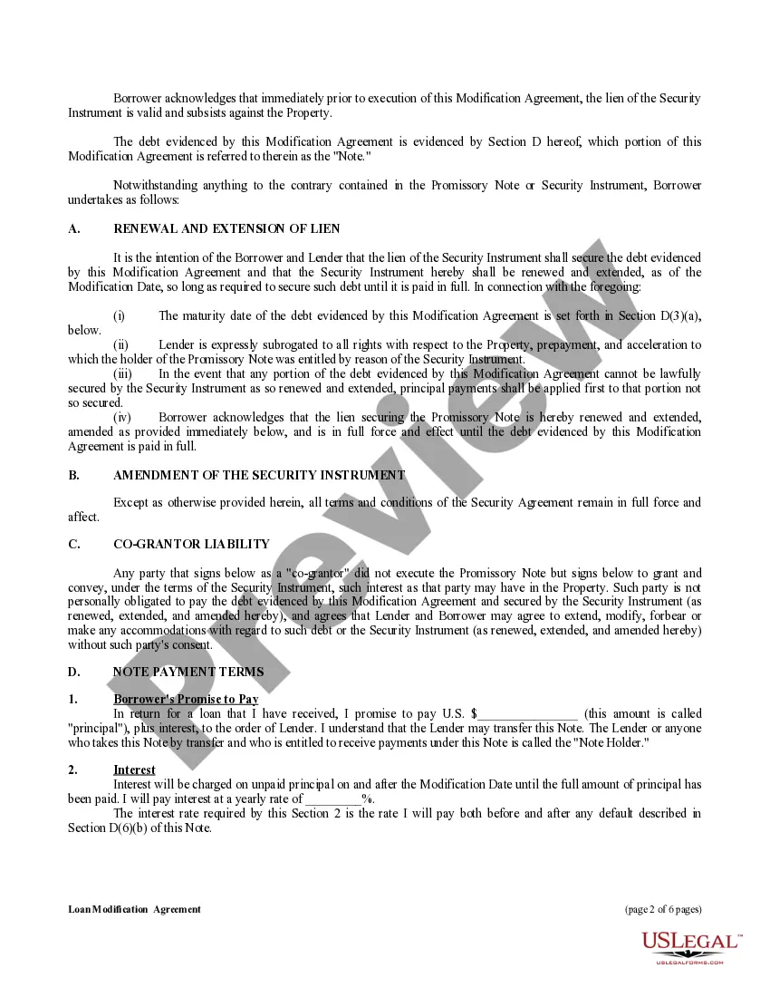 Get Change or Modification Agreement of Deed of Trust Preview Change or Modification Agreement of Deed of Trust