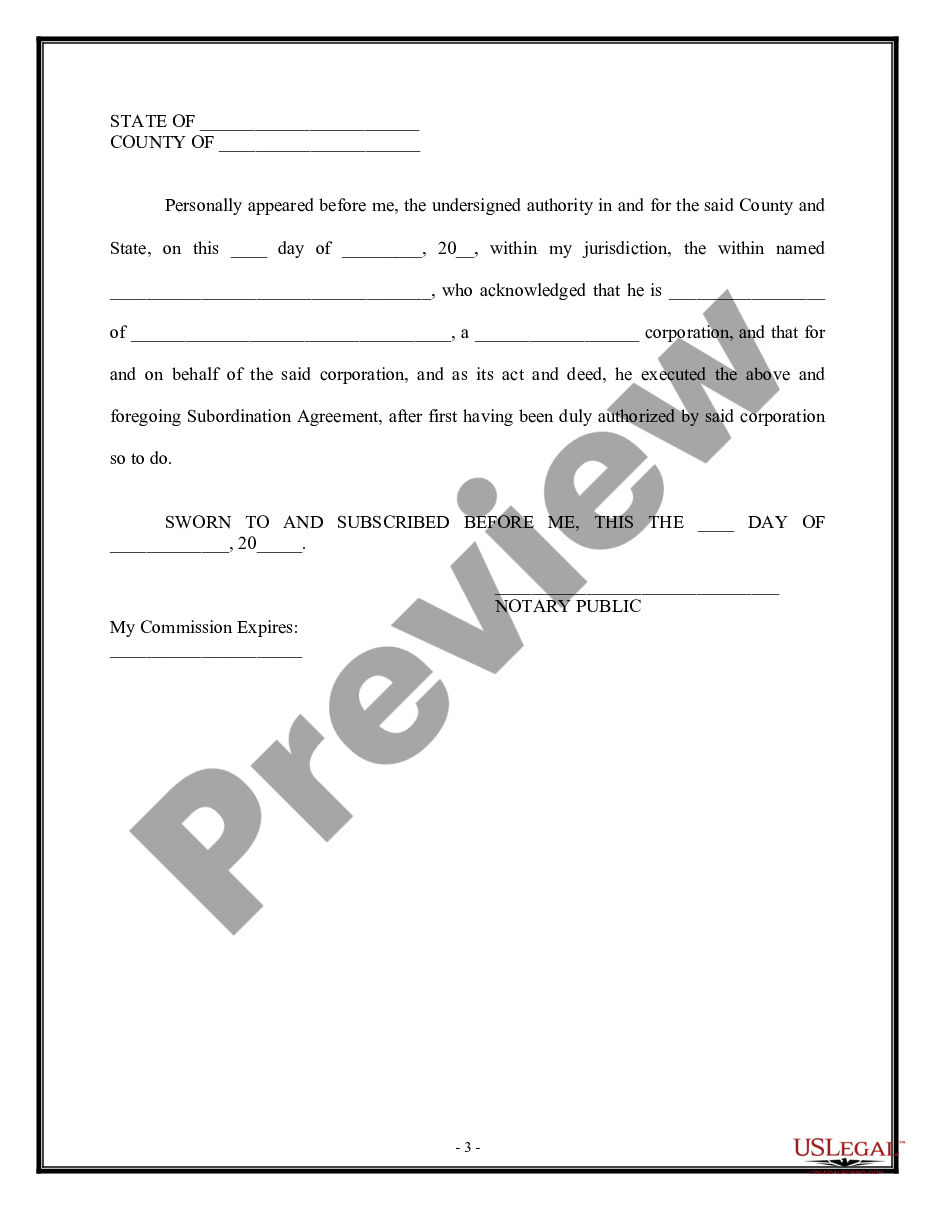 page 2 Subordination Agreement of Deed of Trust preview