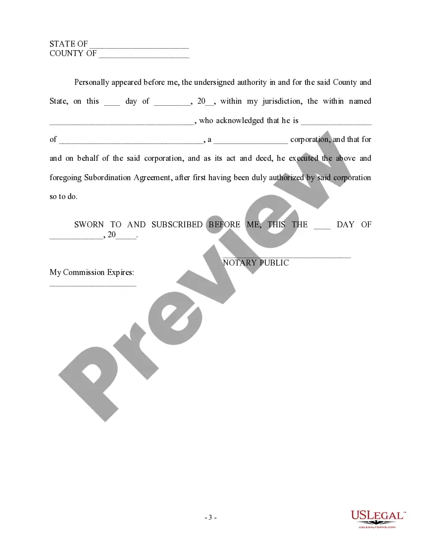 Get Subordination Agreement of Deed of Trust Preview Subordination Agreement of Deed of Trust
