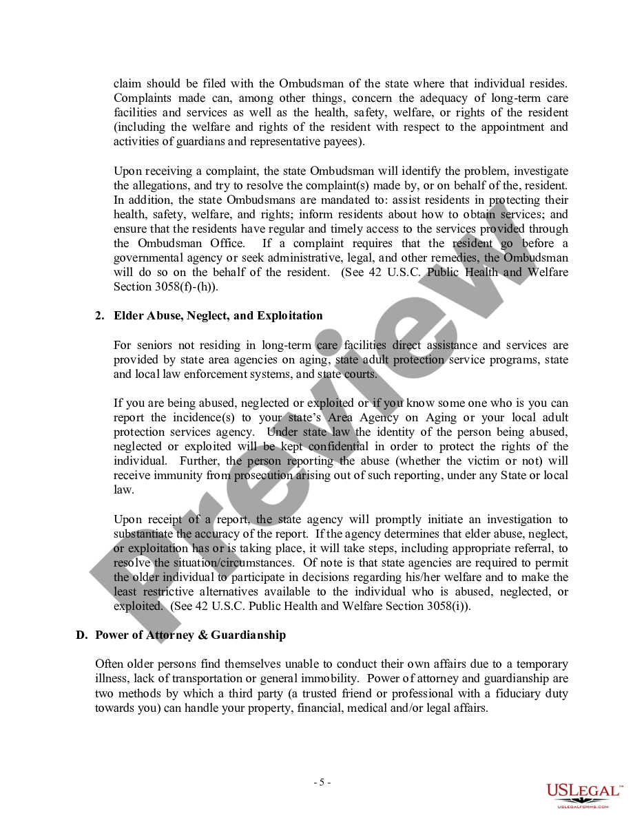 page 6 USLF Multistate Elder and Retirement Law Handbook - Guide preview