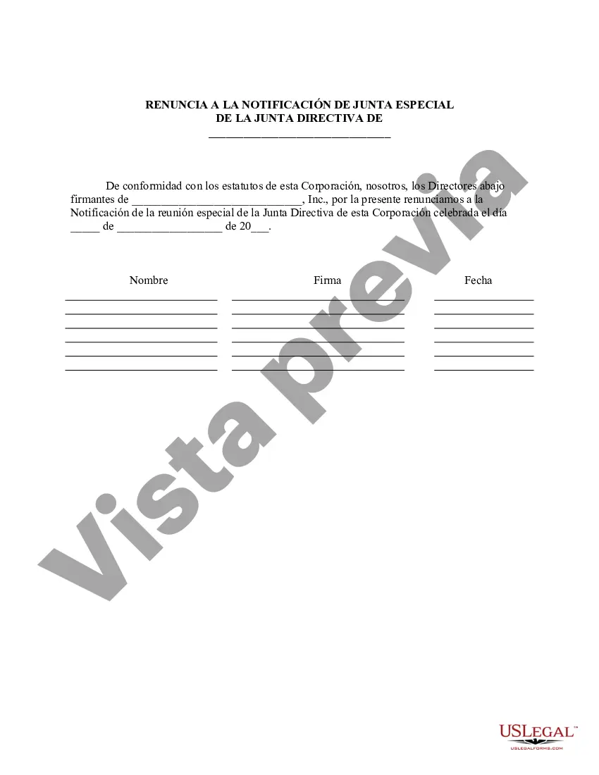 Preview Renuncia a Junta Extraordinaria de Directorio - Resoluciones Corporativas