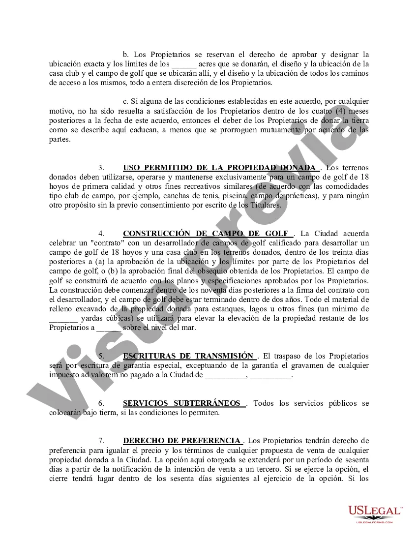 Preview Convenio de Donación de Terreno a Ciudad