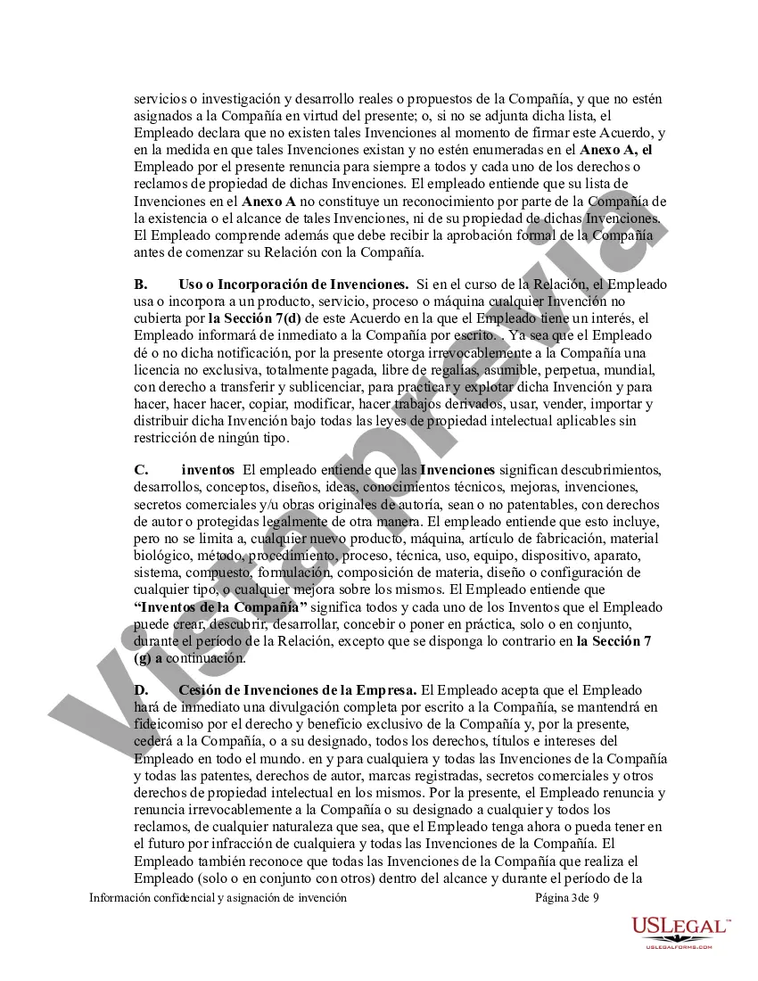 Preview Información Confidencial y Cesión de Invenciones